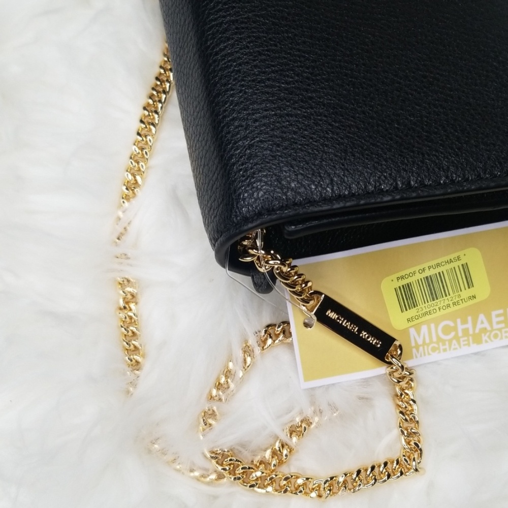 NWT MICHAEL KORS BELLAMIE LARGE LEATHER CLUTCH WOC - Picture 8 of 8